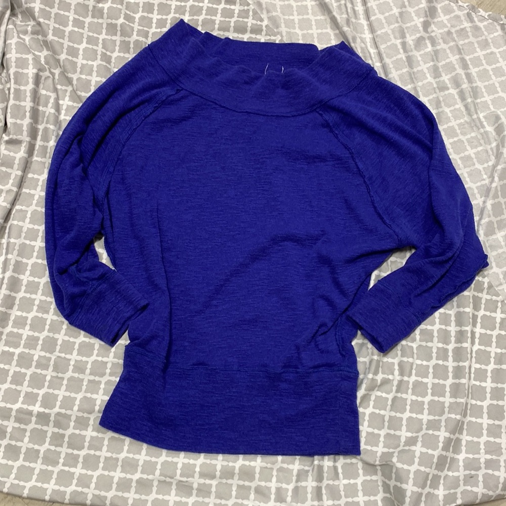 Free People.  Long Sleeve Boatneck Shirt